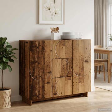 vidaXL Dressoir Oud hout 85,5 x 31 x 75 cm Bewerkt hout, Verzenden