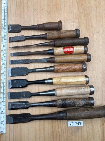 Japanse houtbewerkingsbeitelset YC243 Beitel - 0 cm, Antiek en Kunst