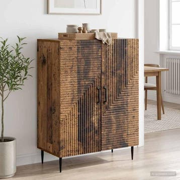 vidaXL Dressoir Oud hout 66 x 34,5 x 89,5 cm Bewerkt hout, Huis en Inrichting, Kasten | Dressoirs, Verzenden, Nieuw