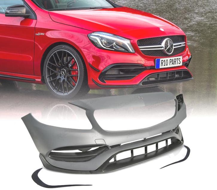 PARE-CHOCS AVANT MERCEDES CLASSE A W176 15-18 LOOK A45 AMG, Auto-onderdelen, Carrosserie, Verzenden