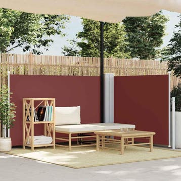 vidaXL Windscherm uittrekbaar 120x600 cm bruin, Tuin en Terras, Verzenden, Nieuw