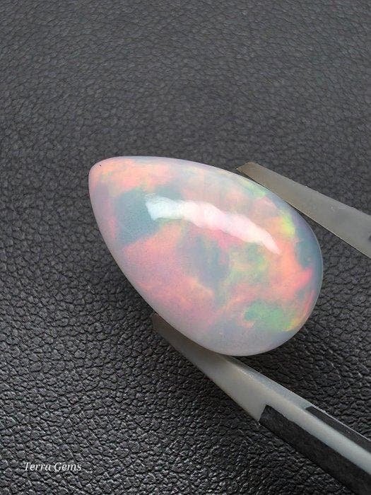 Wit, Meerkleurig Opaal - 8.76 ct - Antwerp Laboratory for, Bijoux, Sacs & Beauté, Pierres précieuses