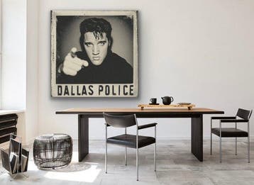 ERIC BRUMETTE - ELVIS IS IN DALLAS - Toile L - LIMITED
