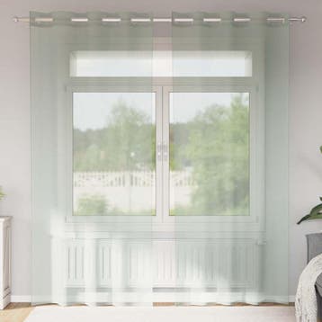 vidaXL Gordijnen voile met doorvoertules 2 st 140x225 cm, Huis en Inrichting, Stoffering | Gordijnen en Lamellen, Verzenden, Nieuw