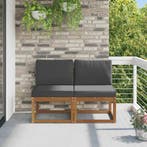 vidaXL 2 Stuk Buiten Midden Sofa Massief Acacia Hout, Verzenden