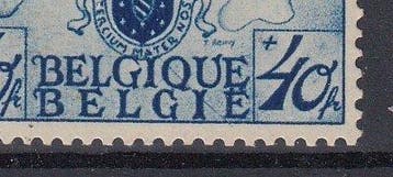 België 1933 - Orval - OBP : 374V  grote kras met, Gestempeld