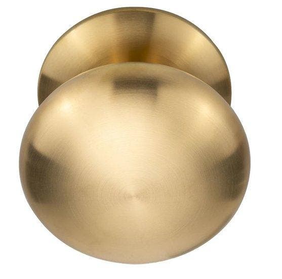 Voordeurknop BASIC LB65V Vast op Rozet PVD mat goud, Doe-het-zelf en Bouw, Hang- en Sluitwerk, Ophalen of Verzenden