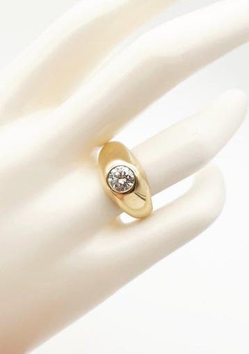 Ring - 18 karaat Geel goud Diamant (Natuurlijk), Handtassen en Accessoires, Ringen, Nieuw