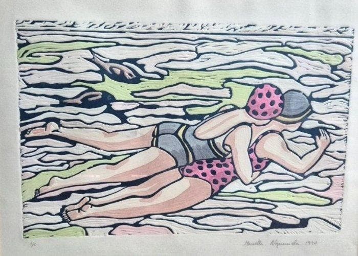 Marietta Negueruela (1963) - Nadadoras, Antiek en Kunst, Antiek | Overige Antiek