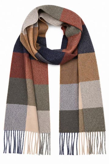 Profuomo Sjaal Lamswol Ruiten Multicolour maat  Heren, Kleding | Heren, Verzenden, Nieuw, Profuomo