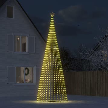 vidaXL LED-kerstboom 1544 LEDs 500 cm warm wit, Verzenden, Nieuw