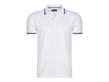Veiling - Cappuccino Italia Polo Applique Pique - Wit - M, Vêtements | Hommes, T-shirts