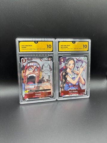 Bandai - 2 Graded card - One Piece - Usopp & Nico Robin