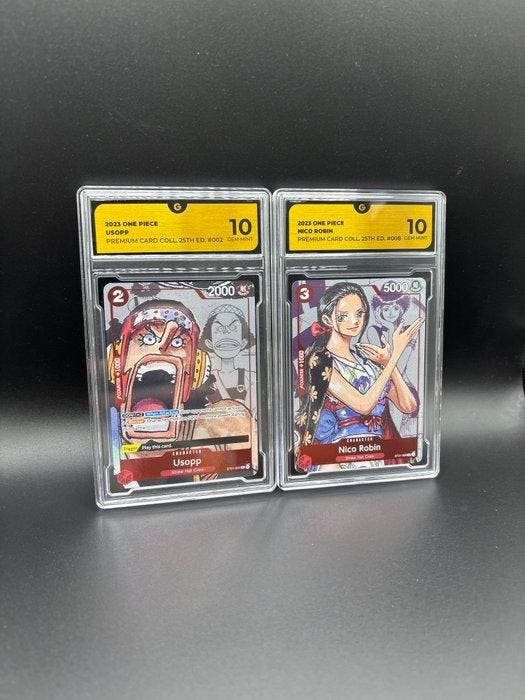 Bandai - 2 Graded card - One Piece - Usopp & Nico Robin, Hobby & Loisirs créatifs, Jeux de cartes à collectionner | Autre
