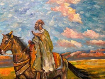 Ali Chenai ( 1959 - ) - Le Cavalier des grands espaces
