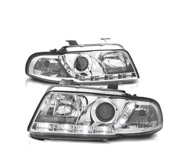PHARES POUR AUDI A4 B5 94-99 DAYLIGHT FOND CHROMÉ, Verzenden