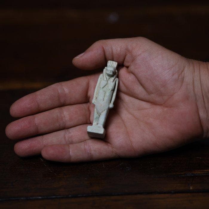 Oude Egypte, Grote Taweret-amulet - 6.6 cm, Verzamelen, Mineralen en Fossielen