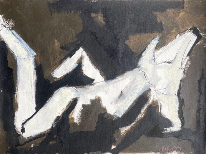 Laurent Anastay Ponsolle - Squam the Greyhound, Antiquités & Art, Art | Peinture | Moderne