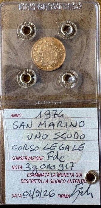 San Marino. 1 Scudo 1974