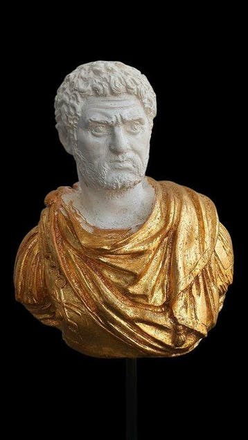 sculptuur, Busto Caracalla - 30 cm - marmerpoeder