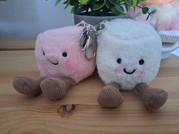 Jellycat - Pluche speelgoed Marshmallow Schlüsselanhänger -