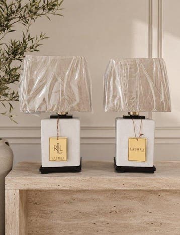 Ralph Lauren - Lamp - Hout, porselein. - Twee Luxe, Nieuw
