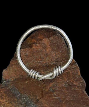 Époque Viking Argent Bague pendentif. Bon état. (Sans prix