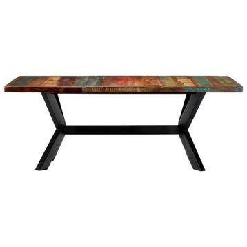 vidaXL Eettafel 200x100x75 cm massief gerecycled hout, Verzenden, Nieuw
