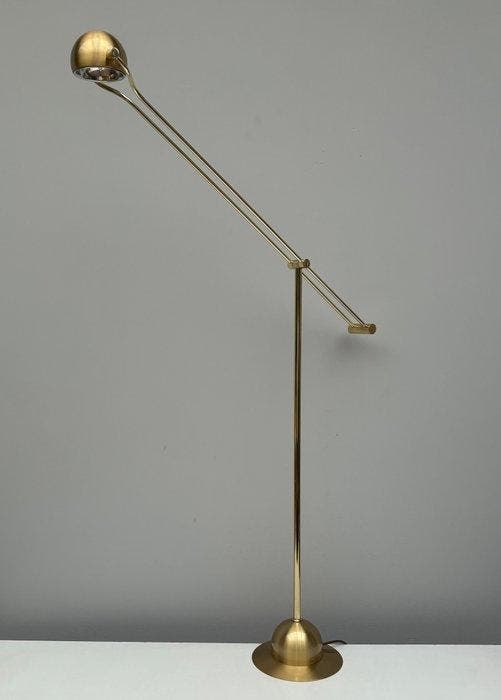 Hustadt Leuchten - Lampadaire - Acier, Laiton, Antiquités & Art, Art | Objets design