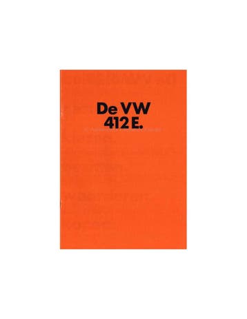 1973 VOLKSWAGEN 412 E BROCHURE NEDERLANDS, Ophalen of Verzenden, Nieuw