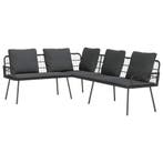 vidaXL Bank met kussen Antraciet 173 x 231 x 90cm Staal, Tuin en Terras, Verzenden, Nieuw