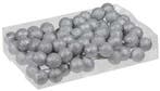 Glitter Kerstballen Zilver 30 mm doosje 10x8 stuks, Nieuw
