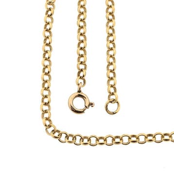 Gouden jasseronschakel ketting, Ophalen of Verzenden, Gebruikt, Goud, Goud