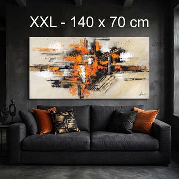 Monika Spiewak - Abstract - Oil Painting Stretched On The