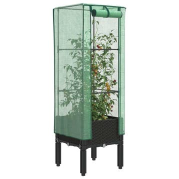 vidaXL Plantenbak verhoogd met kashoes 40x40x140 cm, Verzenden, Nieuw