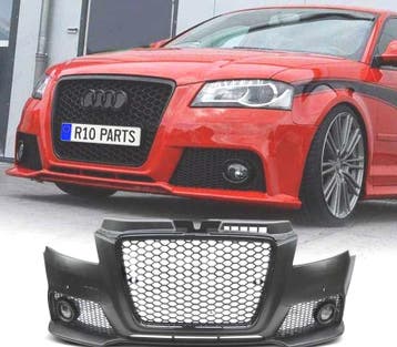 PARE CHOCS FRONTAL AUDI A3 8P 08-12 RS NOIR PDC, Verzenden