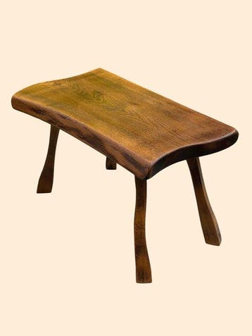 Brutalist - Bijzettafel - Organisch - Tijdloos - Eik -, Antiek en Kunst