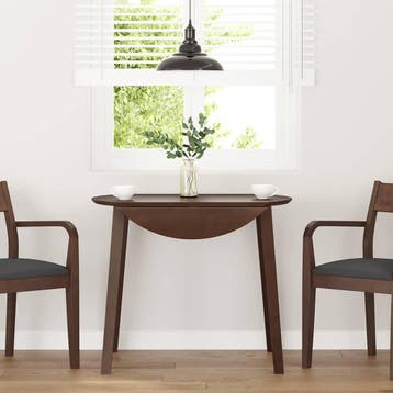 vidaXL Eettafel bruin massief hout rubber, Huis en Inrichting, Verzenden, Nieuw
