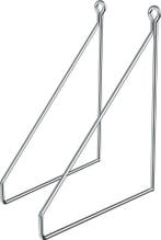 Plankdrager - Metaal - Set van 2 - 20x25 cm - Zilver - ML-De, Doe-het-zelf en Bouw, Verzenden, Nieuw