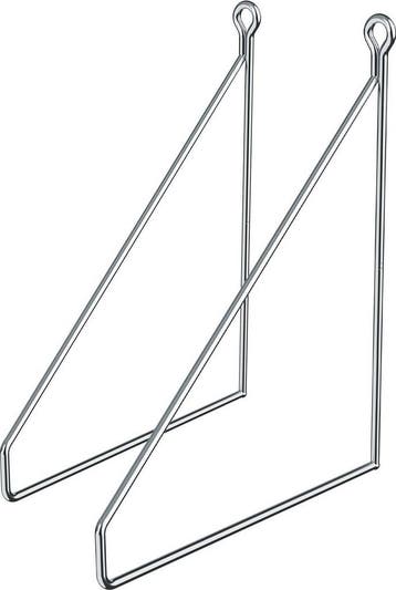 Plankdrager - Metaal - Set van 2 - 20x25 cm - Zilver - ML-De, Doe-het-zelf en Bouw, Verzenden, Nieuw