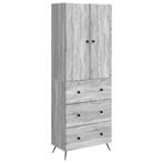 vidaXL Kast Set 2 pcs Grijs Sonoma 66 x 34,5 x 90 cm Bewerkt, Huis en Inrichting, Kasten | Overige, Verzenden, Nieuw