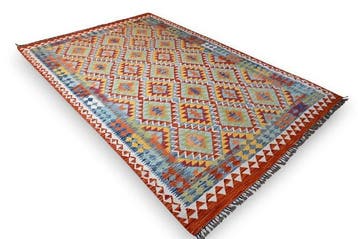 Kleurrijke kilim - ongebruikt - Vloerkleed - 300 cm - 200 cm, Nieuw