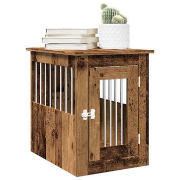 vidaXL Hondenbench 45x62x59 cm bewerkt hout oud houtkleurig, Verzenden