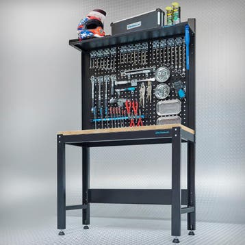 Datona Werkbank PREMIUM eiken 119 cm breed - Datona - Zwart, Doe-het-zelf en Bouw, Ophalen of Verzenden, Nieuw