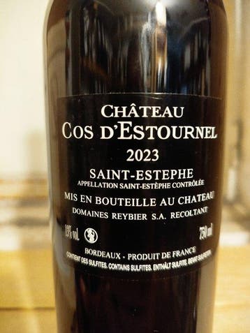 2023 Château Cos dEstournel - Saint-Estèphe - 1 Fles (0,75, Verzamelen, Nieuw