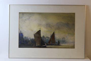Nederlandse school (XX) - Boten op het IJ