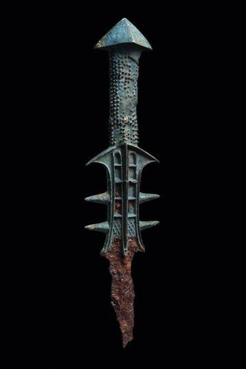 Oud-Chinees, Han-dynastie Brons Knife - 29 cm