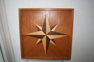 Presenteerblad - Nautische - Esdoorn, Wenge, Teak - Met
