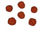 Rotan Stro Bal Oranje dia 4 cm 15 stuks, Nieuw