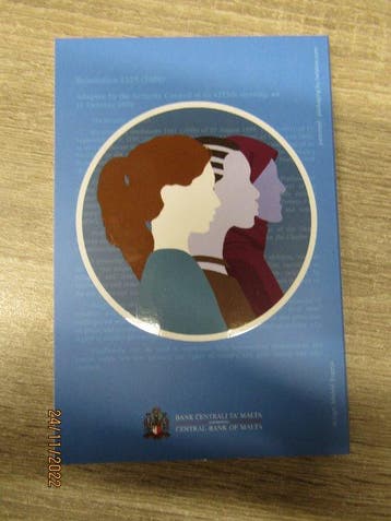 Malte. 2 Euro 2022 UN Resolution on Women (Sans prix de